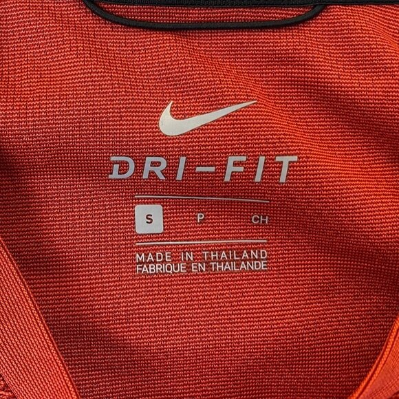 Nike Mens Dri-Fit T-Shirt Small Activewear Athletic Short Sleeve Red Mesh Casual - Picture 5 of 10